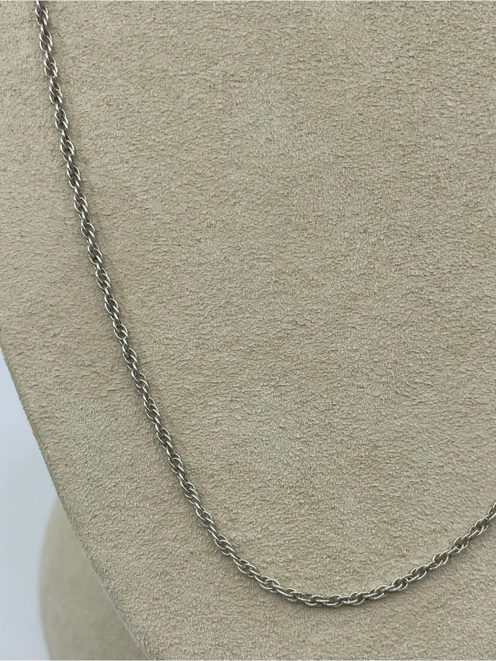 925 Sterling Silver Rope Chain Necklace 24” 3.63g Spring Ring Clasp New